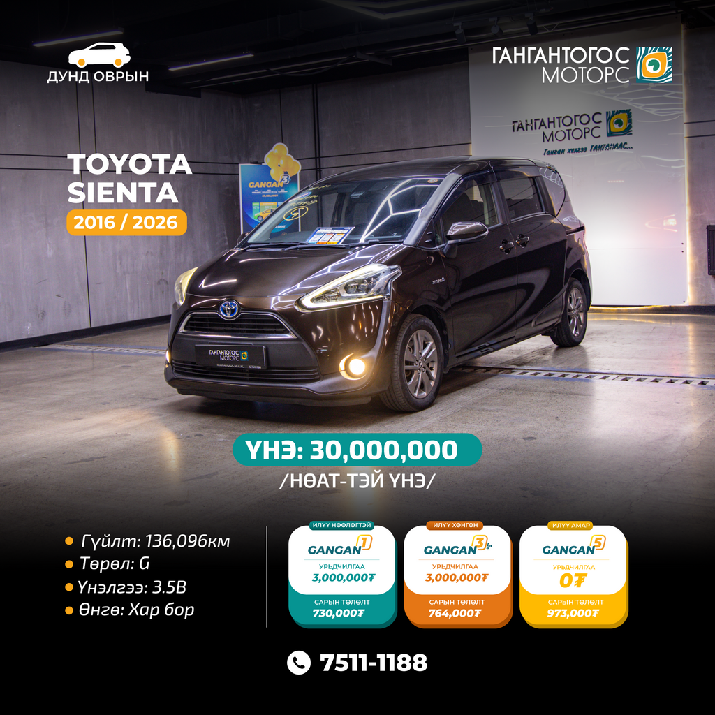 Toyota Sienta 2016/2026